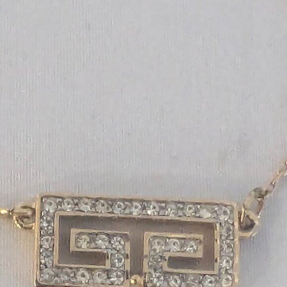 Givenchy Gold Rhinestone Necklace - Picture 3 of 7